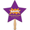 Star Stock Shape Fan w/ Wooden Stick